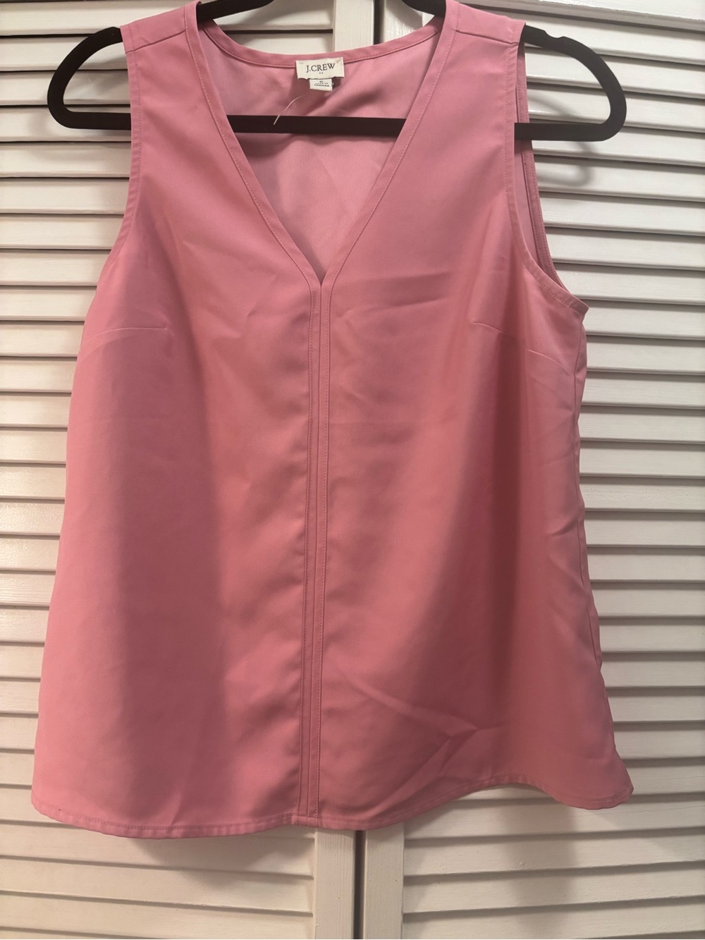 J.Crew Pink V-Neck Sleeveless Shell Top new Small